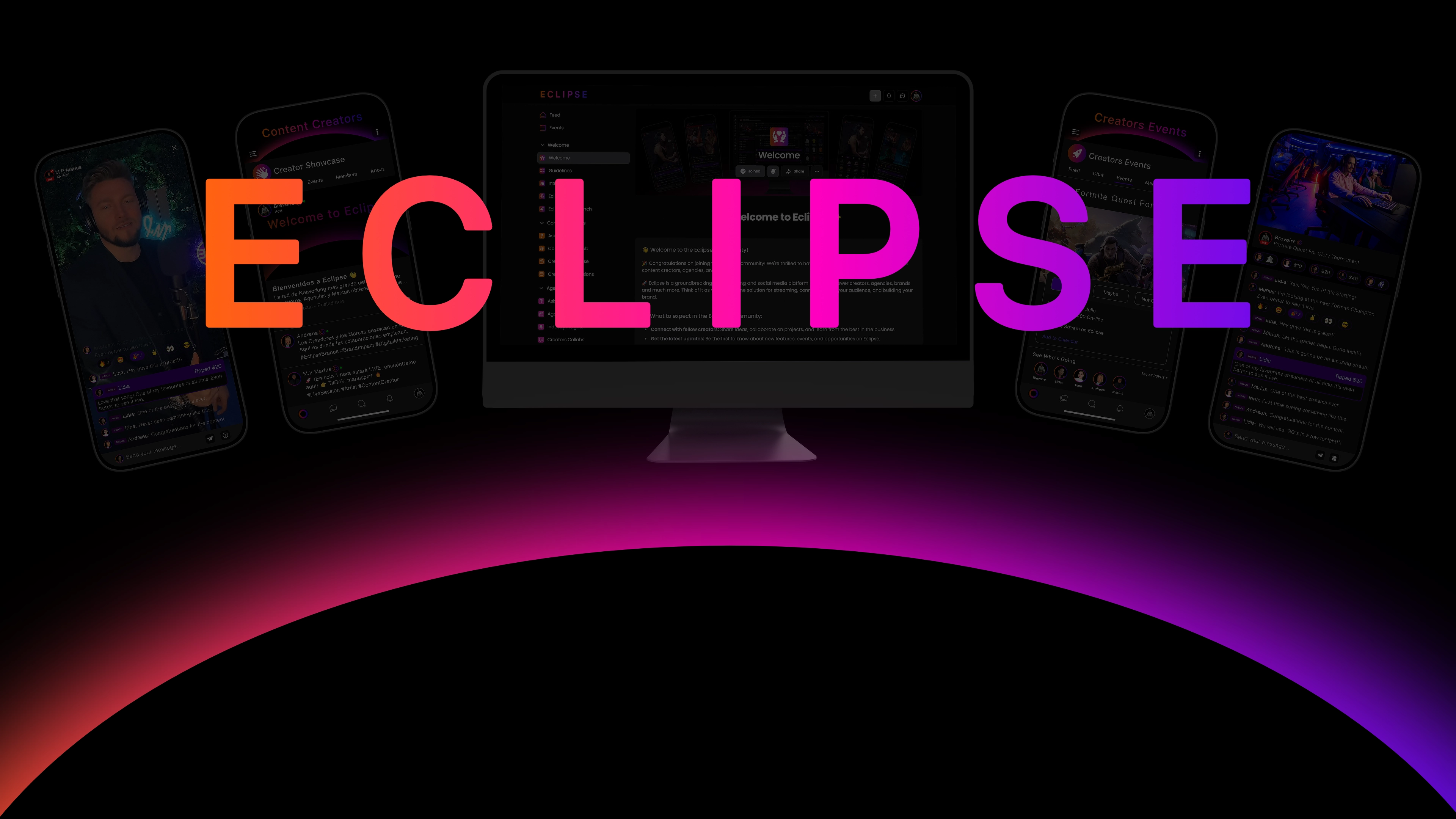 Eclipse - Eclipse is an interactive livestreaming and social media platform for content creation, streaming, and social networking